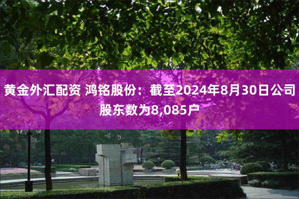 黄金外汇配资 鸿铭股份：截至2024年8月30日公司股东数为8,085户