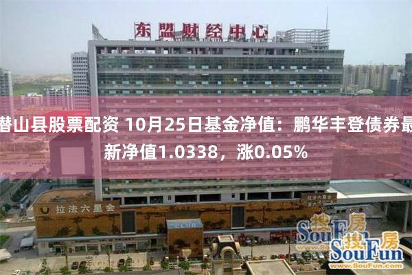 潜山县股票配资 10月25日基金净值：鹏华丰登债券最新净值1.0338，涨0.05%